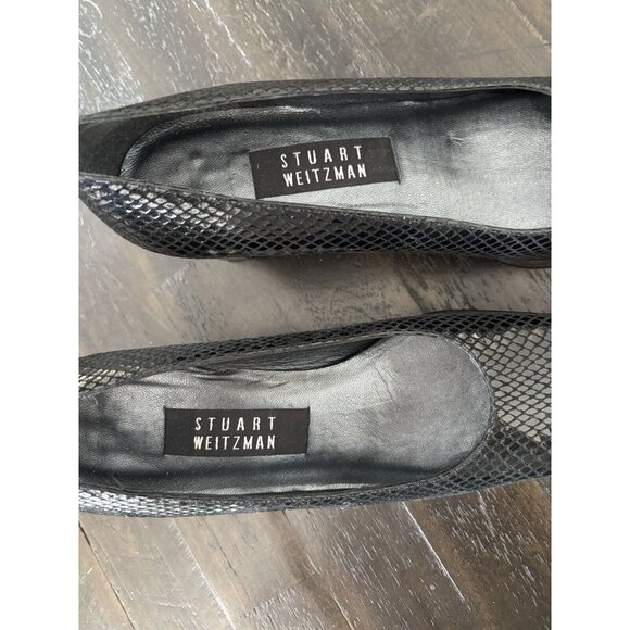 Stuart Weitzman Black Textured Heels - Picture 12 of 15
